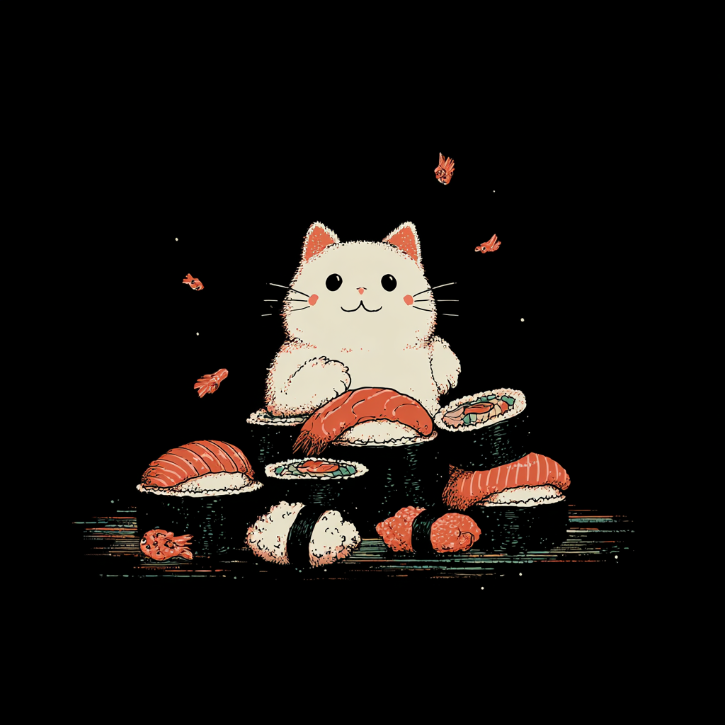 Sushi Cat saying hello